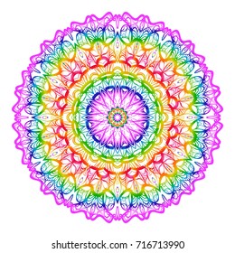 Coloring Mandala, highly detailed vector illustration, ethnic tribal tattoo motive. Anti-stress illustration