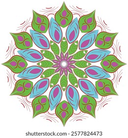 coloring mandala leaf design elegant mandala flower 