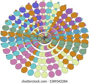 coloring a mandala with multicolored