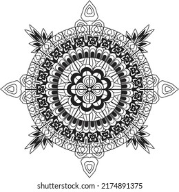 colorido mandala relajante patrón anti estrés meditación decoración colorida