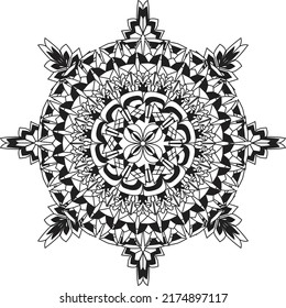colorido mandala relajante patrón anti estrés meditación decoración colorida