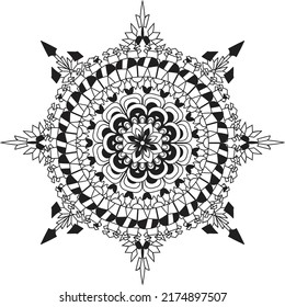 coloring mandala relaxing pattern anti stress meditation colorful decoration