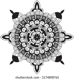 colorido mandala relajante patrón anti estrés meditación decoración colorida