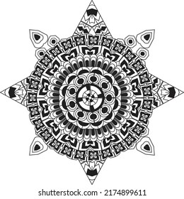 coloring mandala relaxing pattern anti stress meditation colorful decoration