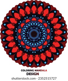 Coloring Mandala Vector Design Template