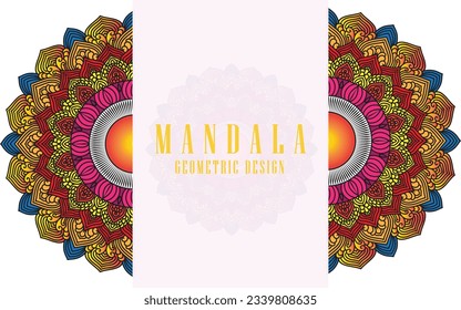 Färben von Mandala-Vektorvorlagengeschäften