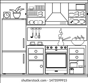 Kitchen Coloring Pages Free Printable