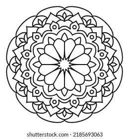 Coloring Page Adult Mandala Coloring Book Stock Vector (Royalty Free ...