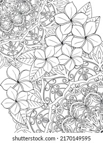 Coloring page for adults beautiful Mandala 