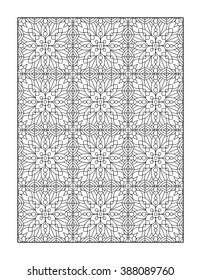 Coloring page for adults (children ok, too), or monochrome decorative background
