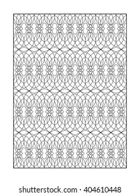 Coloring page for adults (children ok, too) with whimsical pattern, or monochrome decorative background.
