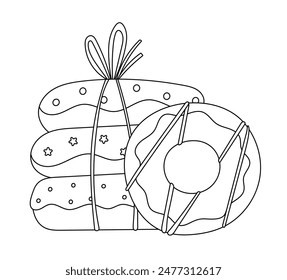 Coloring Page For Adults And Children - Stress Relief Donut Coloring Book