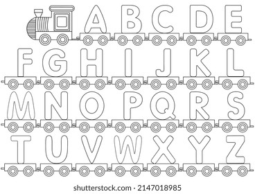 Coloring page - Alphabet. Education and fun for children's. 