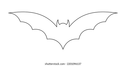 Coloring page with Bat for kids