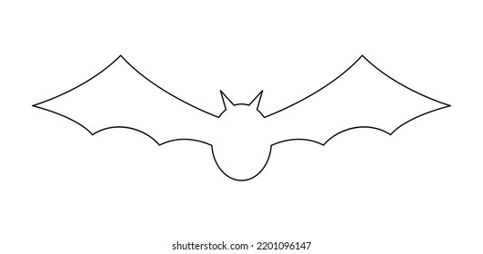 Colorear página con murciélago para niños