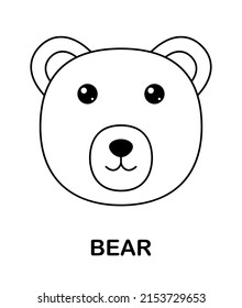 Coloring page with Bear for kids