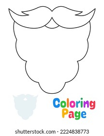 Colorear página con barba para niños
