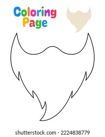 Colorear página con barba para niños