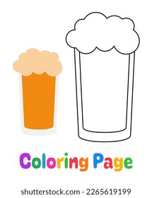 Coloring page with Beer for kids