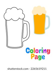 Coloring page with Beer for kids