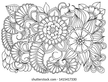 Vector Black White Colorin Page Colouring Stock Vector (Royalty Free ...