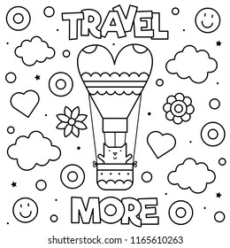 Coloring page. Black and white vector illustration