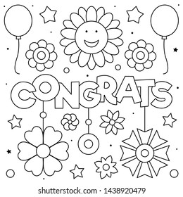 Coloring page. Black and white vector illustration