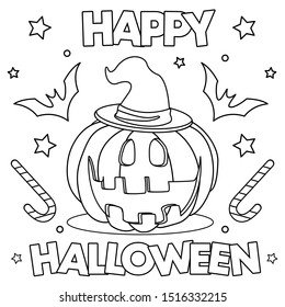Halloween Colouring Pages Images Stock Photos Vectors Shutterstock