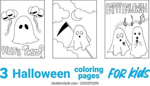 Colorido de la página. Ilustración vectorial en blanco y negro con calabaza feliz en sombrero de bruja. Halloween espeluznante página de colorear cabaña para niños.