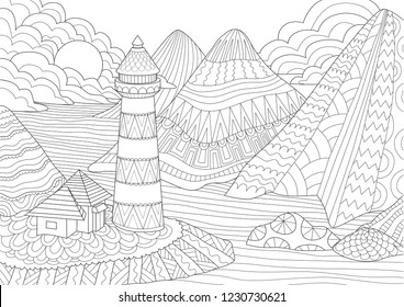 zentangle coloring pages treehouses