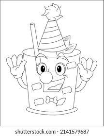 coloring page coloring book page coloring book page for kids line art vector art cocktail funny kids