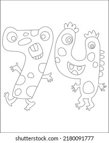 coloring page coloring book page coloring book page for kids line art vector art number funny kids