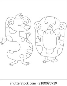 coloring page coloring book page coloring book page for kids line art vector art number funny kids