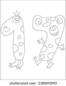 coloring page coloring book page coloring book page for kids line art vector art number funny kids