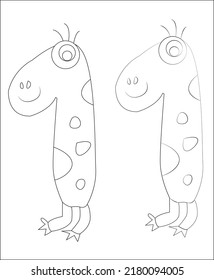 coloring page coloring book page coloring book page for kids line art vector art number funny kids