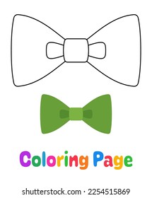 Coloring page with Bow Tie for kids