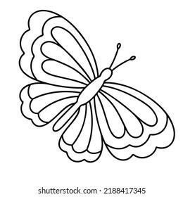 Página de coloreado - mariposa. Ilustración del contorno vectorial para la creatividad de los niños.