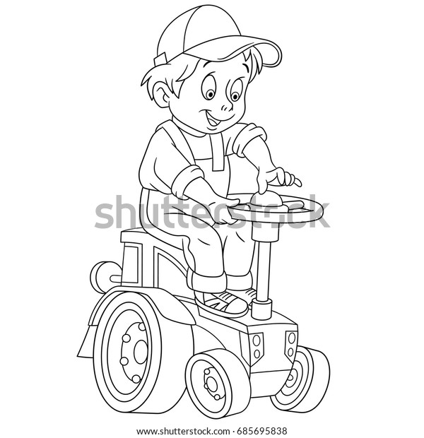 5500 Top Cartoon Tractor Coloring Pages  Images