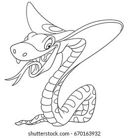 Snake Cartoon Coloring Pages Images Stock Photos Vectors Shutterstock