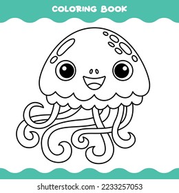 Coloreando página con pulpo de caricatura