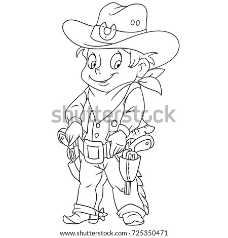 Coloring Page Cartoon Sheriff American Cowboy Stock Vector (Royalty ... Coloring Page Cartoon Sheriff American Cowboy Stock Vector (Royalty ...