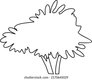 Coloring page with cartoon shrub