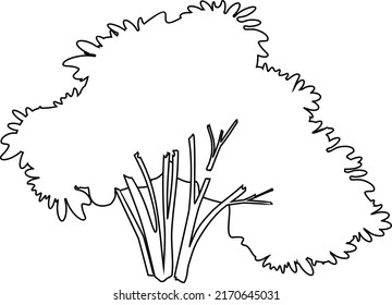 Coloring Page Cartoon Shrub Stock Vector (Royalty Free) 2170645031 ...