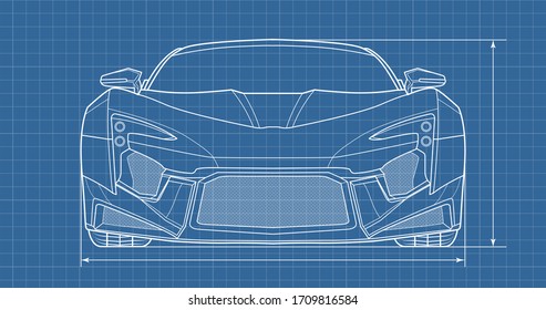 Coloring page chalk drawing. Vector illustration set. Line art. High speed drive vehicle. Graphic element. White contour sketch illustrate Isolated on blue school board background.