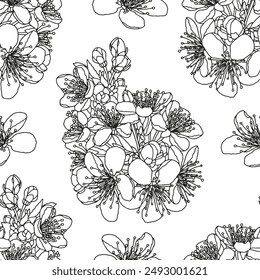 Coloring page for children and adults. Flowers.