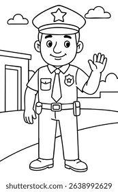 Coloring page for children. Beautiful illustration for coloring book.