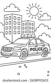 Coloring page for children. Beautiful illustration for coloring book.