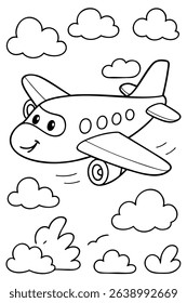 Coloring page for children. Beautiful illustration for coloring book.