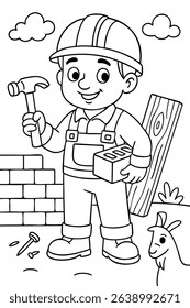 Coloring page for children. Beautiful illustration for coloring book.