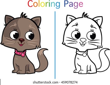 Coloring Page for Children (Cat)